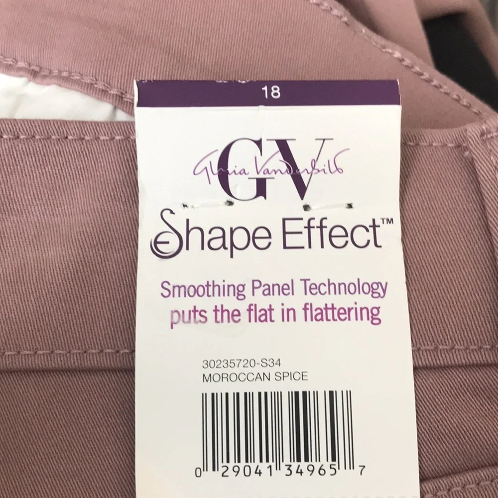 NEW Gloria Vanderbilt Amanda Shape Effect High Rise Wide‎ Leg Cropped Pants